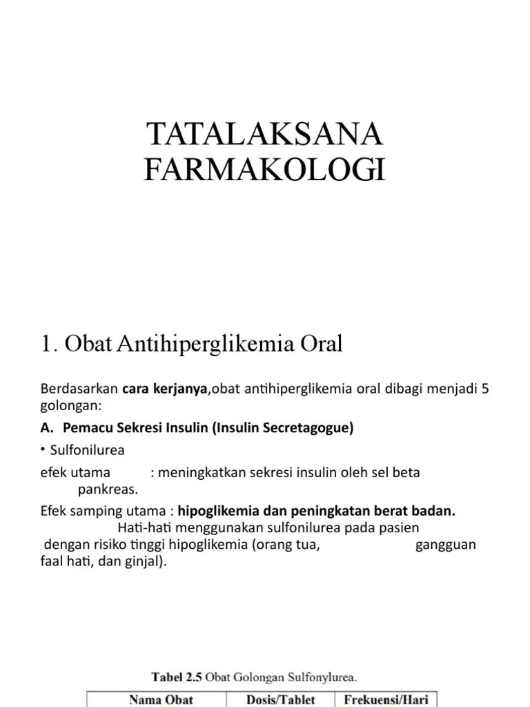 Tatalaksana Farmako DM | PDF