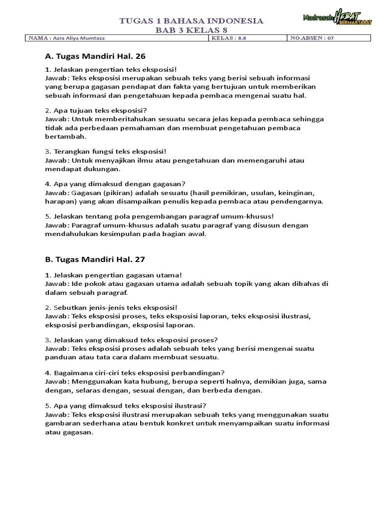 Tugas 1 Bahasa Indonesia | PDF