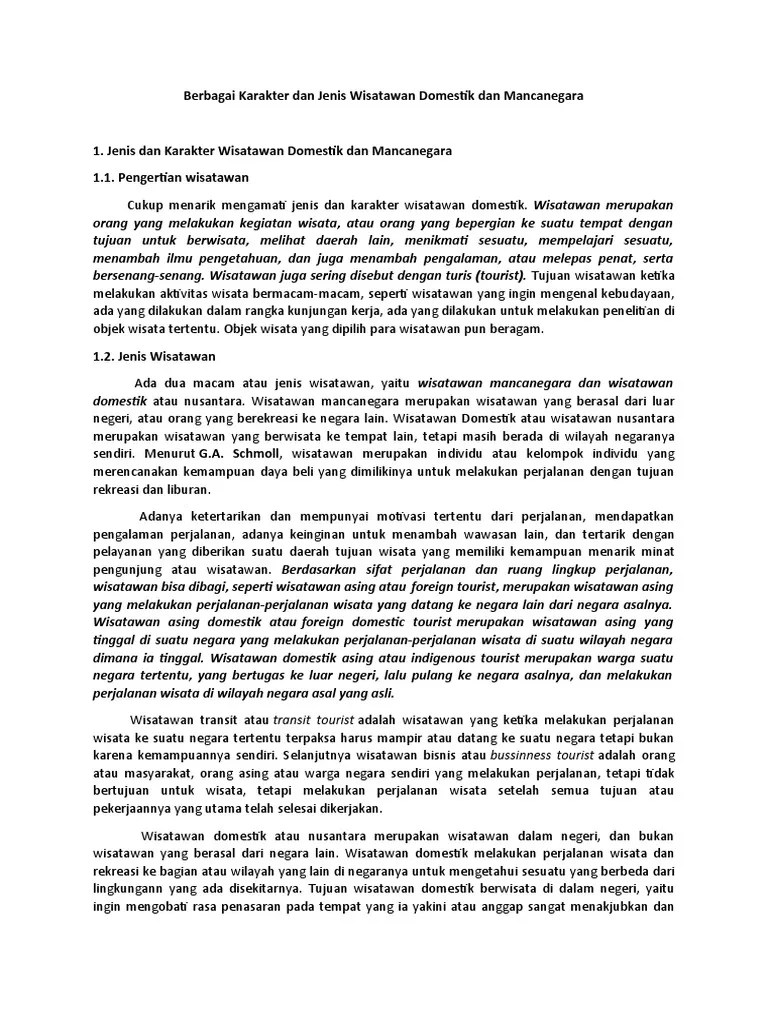 3.2.B Karakteristik Wisatawan | PDF