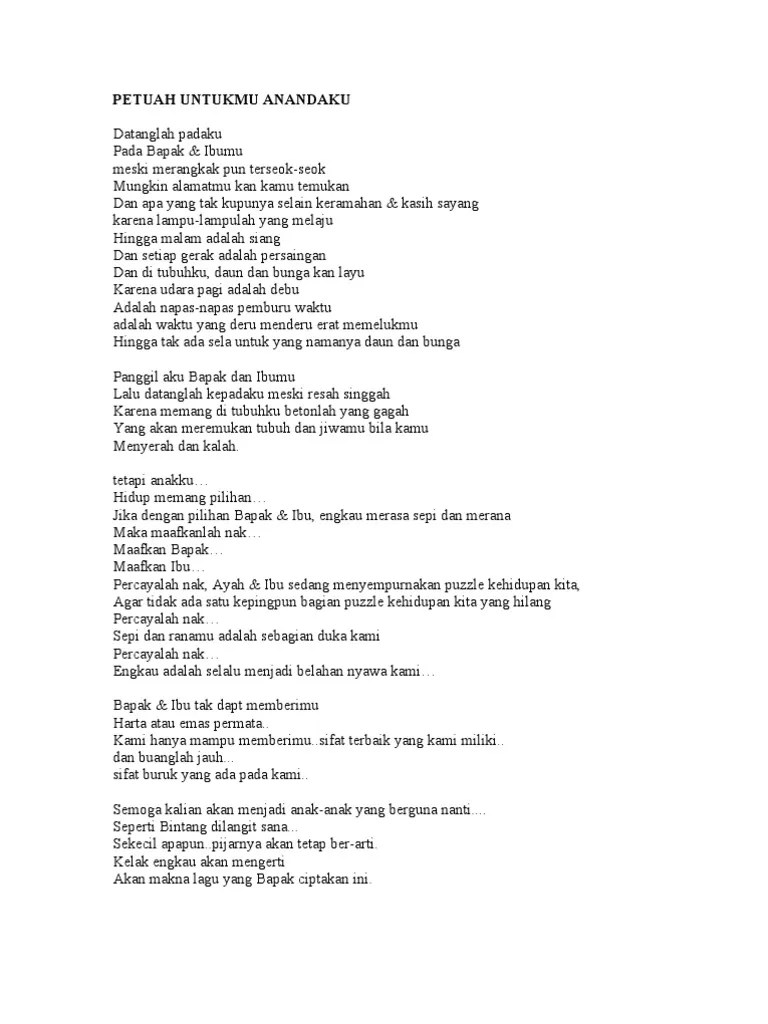 Petuah Untukmu Anandaku | PDF