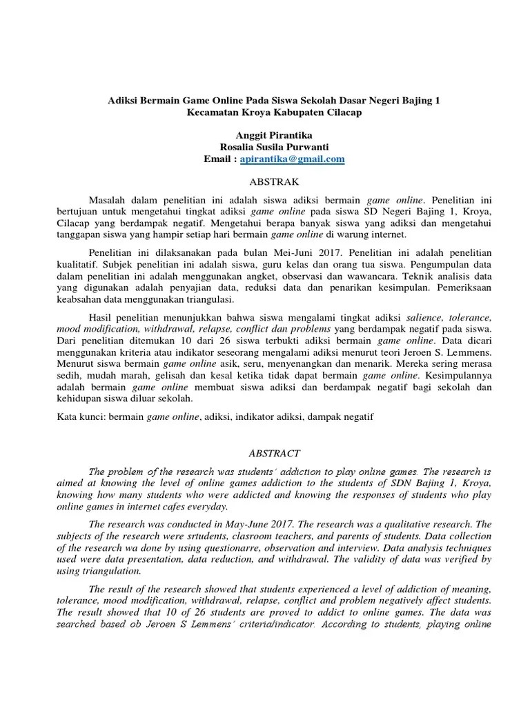 Artikel ADIKSI GAME | PDF