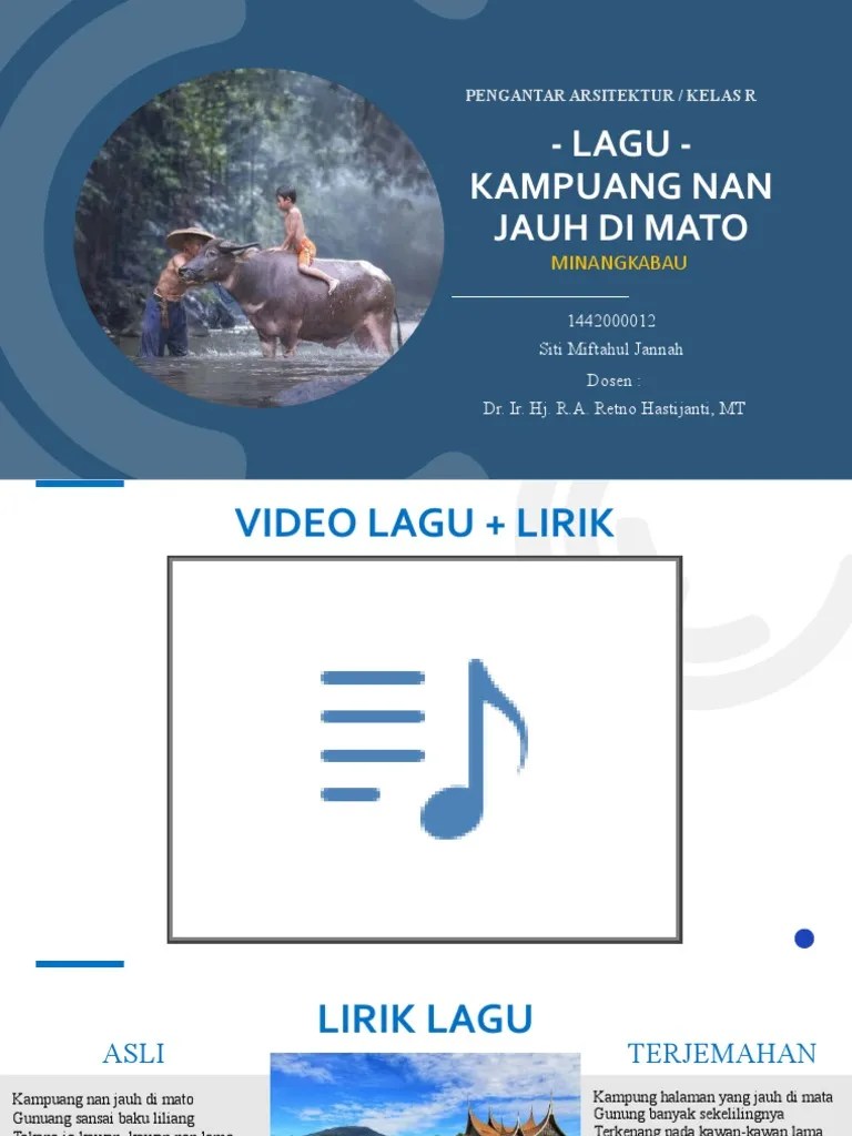 Siti Miftahul Jannah - Kampuang Nan Jauh Di Mato | PDF