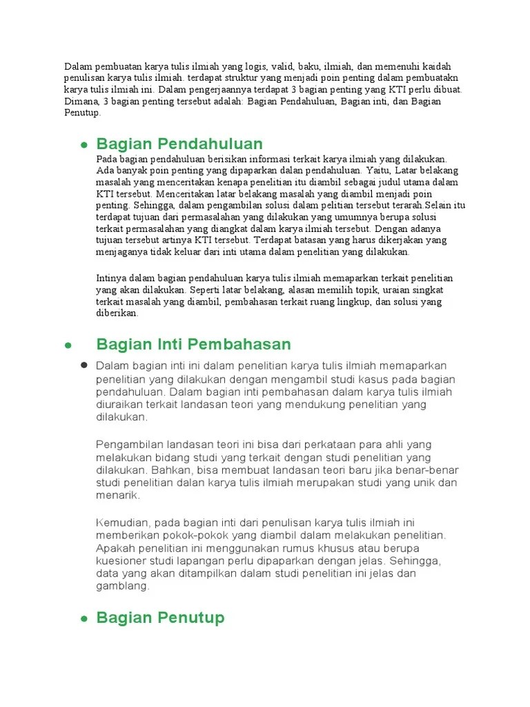 Bi Sistematika Karya Ilmiah | PDF