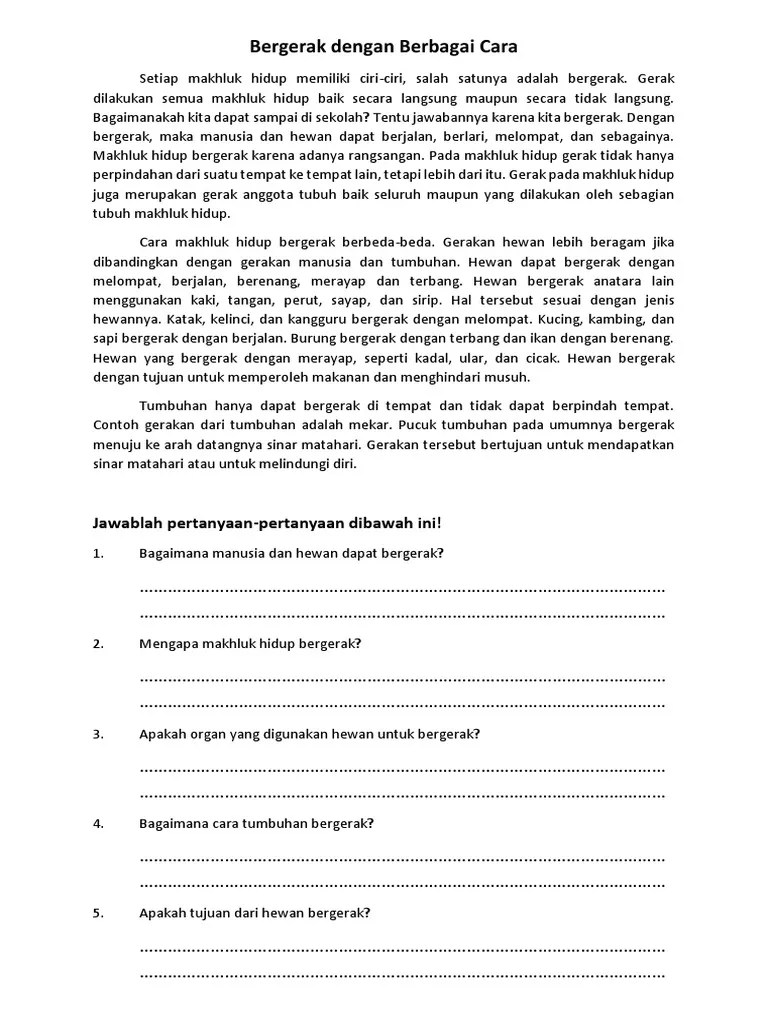 Bergerak Dengan Berbagai Cara | PDF