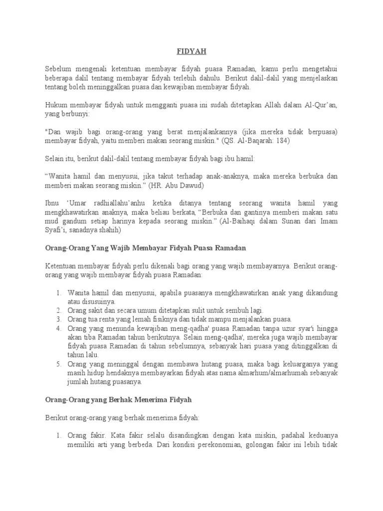 FIDYAH | PDF