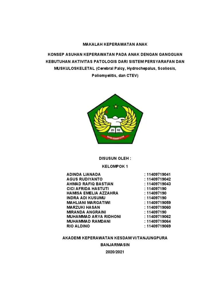 KONSEP ASKEP (Cerebral Palcy, Hydrochepus, Poliomyelitis Dan CTEV) | PDF