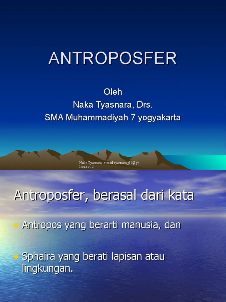 ANTROPOSFER | PDF