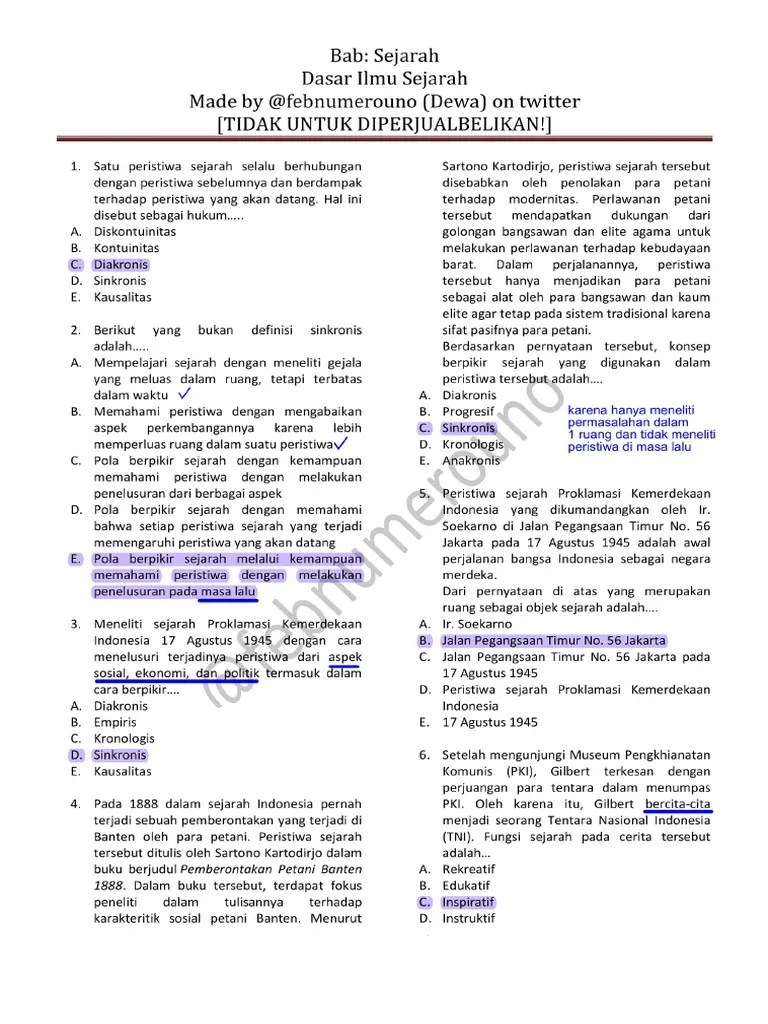 Pembahasan Bab Dasar Ilmu Sejarahhhf | PDF