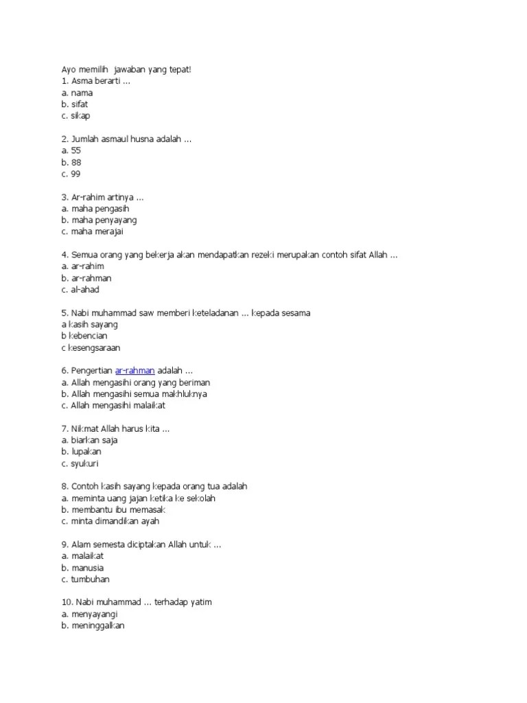 Contoh Nikmat Allah Yang Harus Kita Syukuri