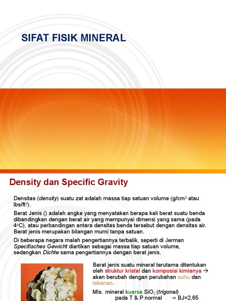 Materi Minggu 11 Sifat Fisik Mineral | PDF