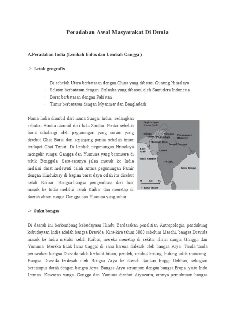Peradaban Awal Masyarakat Di Dunia | PDF