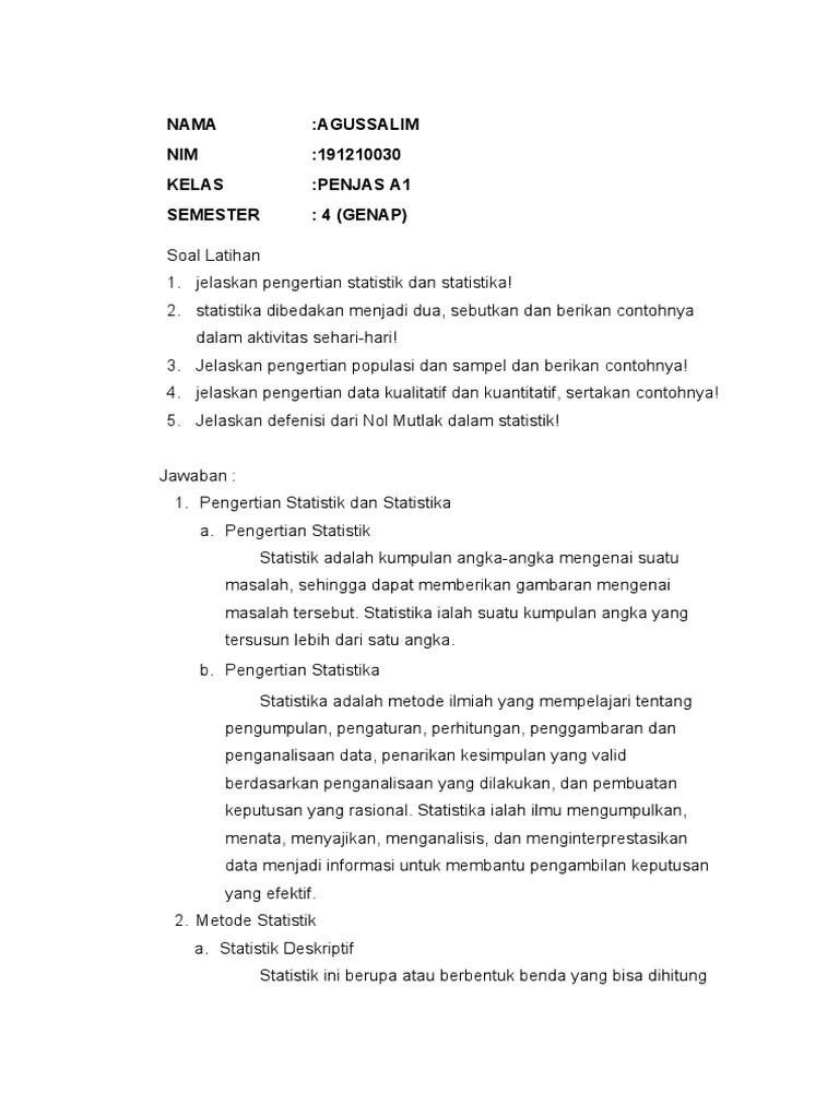 Agus Salim-Penjas A1 | PDF
