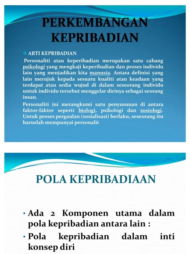 Perkembangan Kepribadian | PDF
