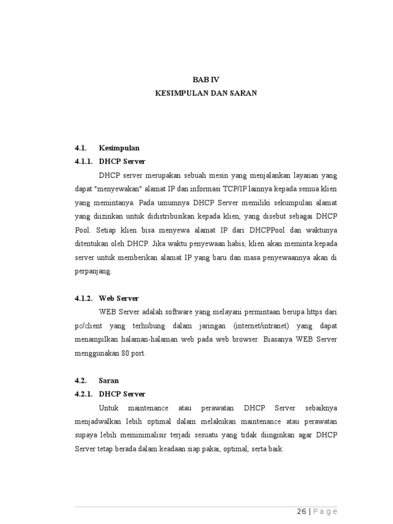 Contoh Laporan Prakerin Bab 4