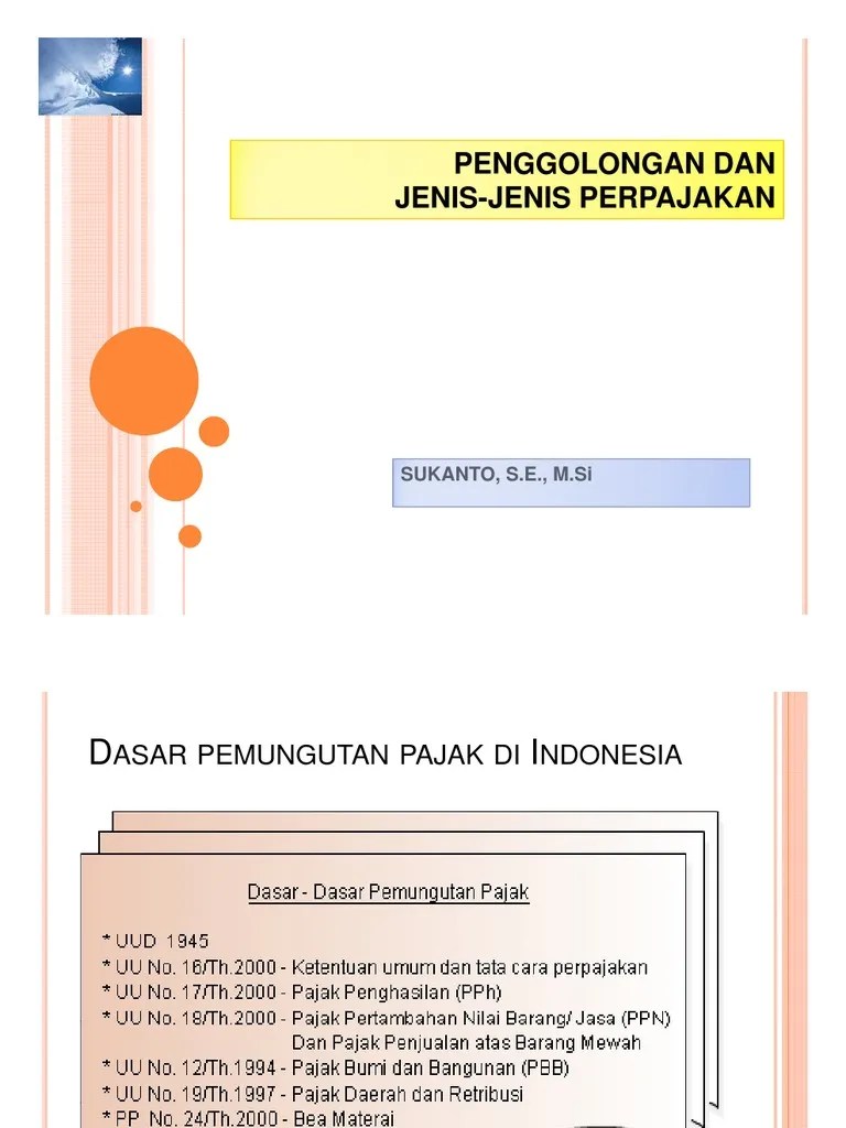 Jenis-Jenis Perpajakan | PDF