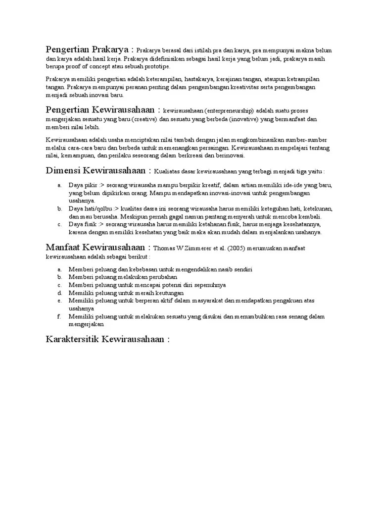 Pengertian PKWU | PDF