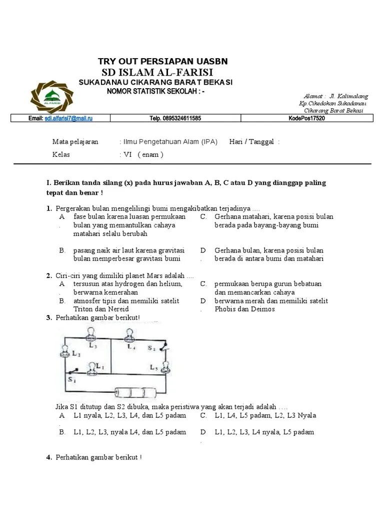Try Out Persiapan uasbn-IPA | PDF