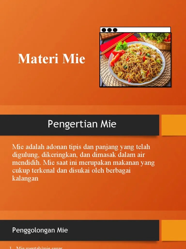 Materi Mie - Ditha Dwi Putri Utami | PDF