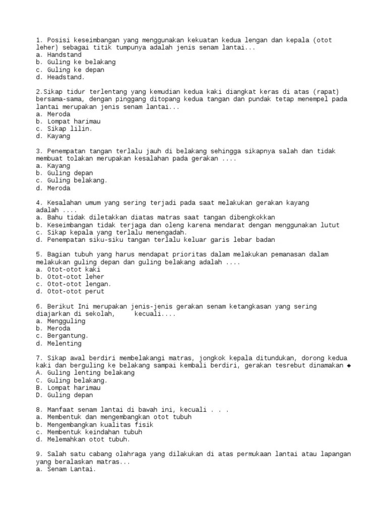 Senam lantai 7 | PDF