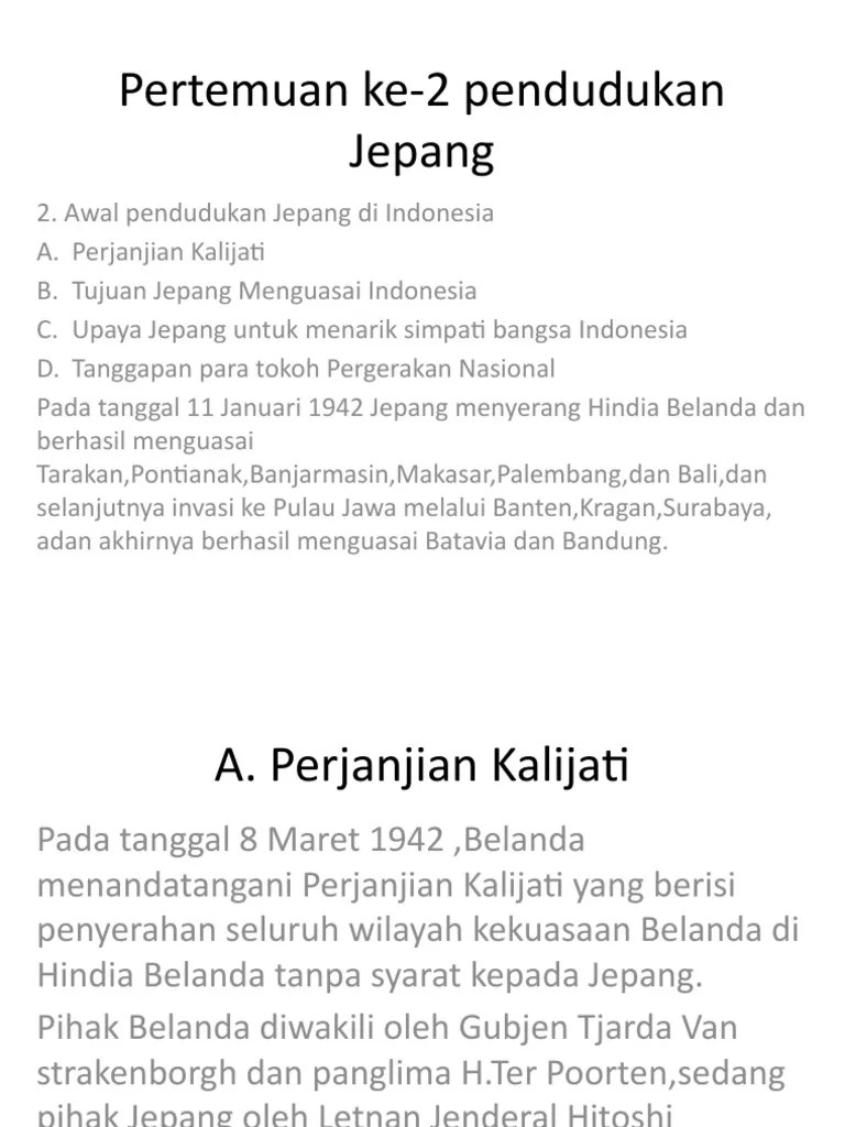 Pertemuan ke-2 pendudukan Jepang | PDF