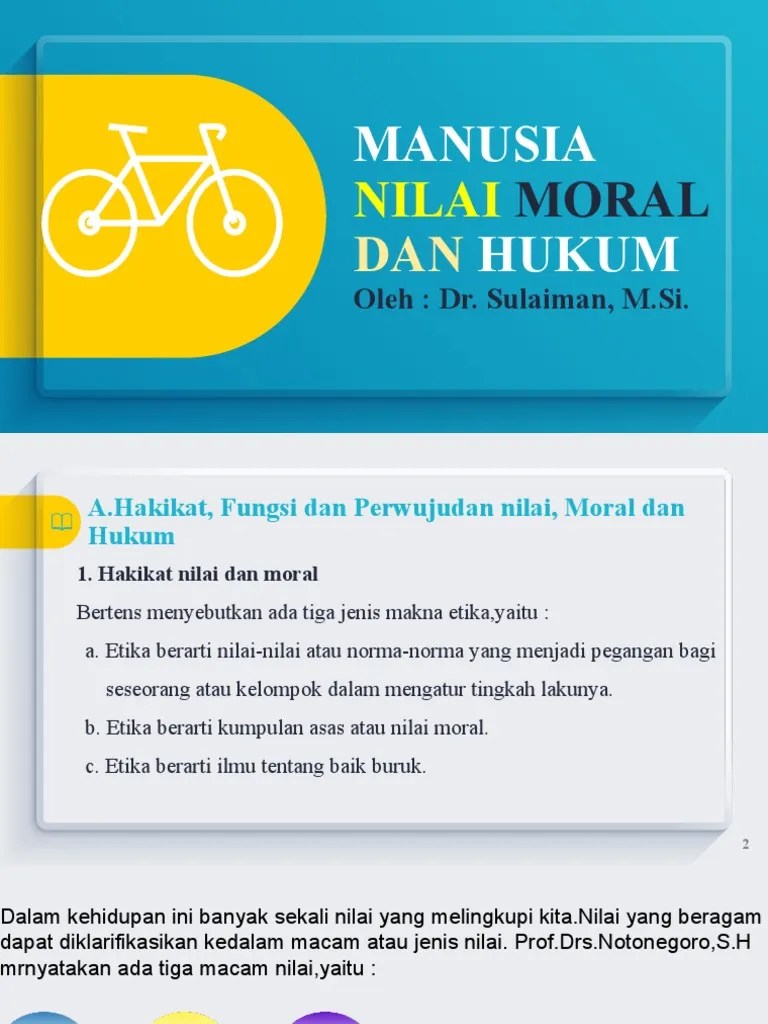 7. Manusia Nilai Moral Dan Hukum | PDF