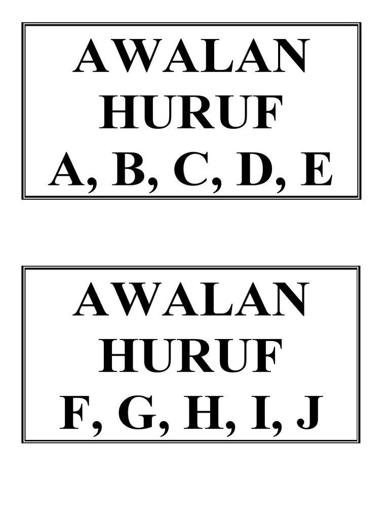 AWALAN HURUF | PDF