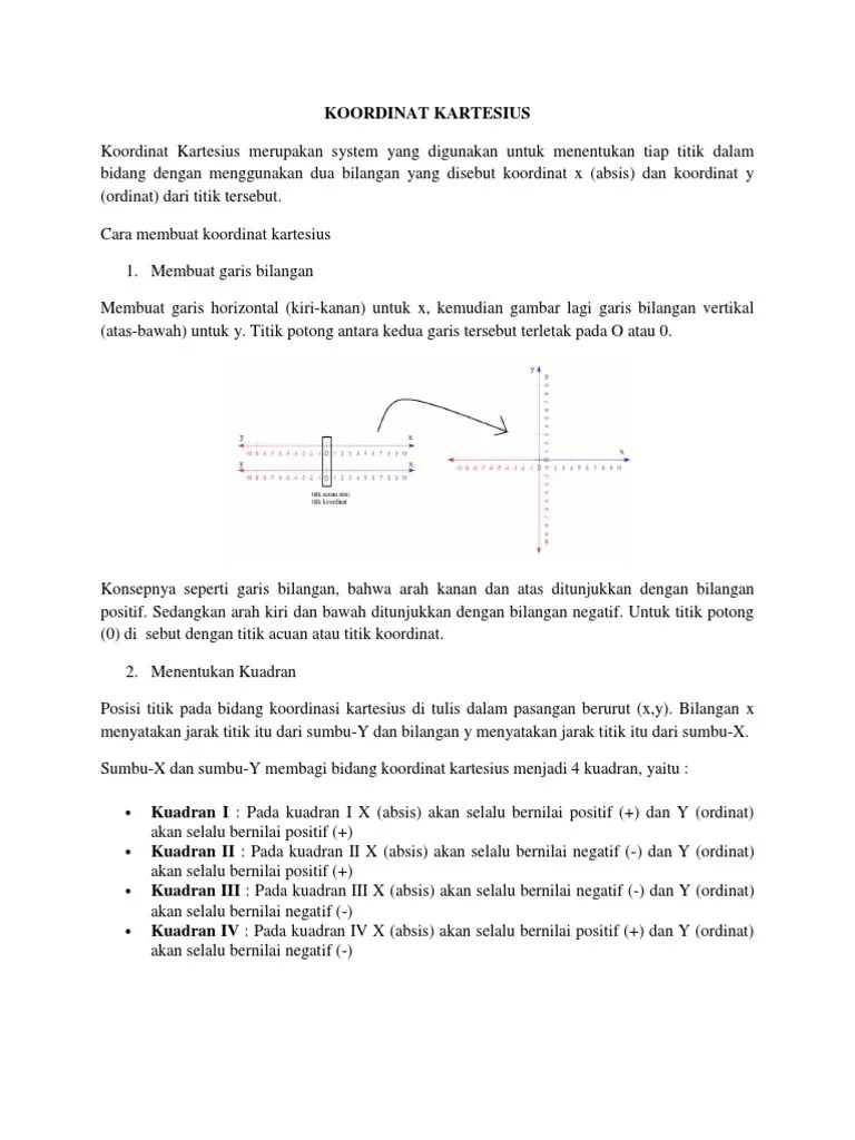 Koordinat Kartesius | PDF