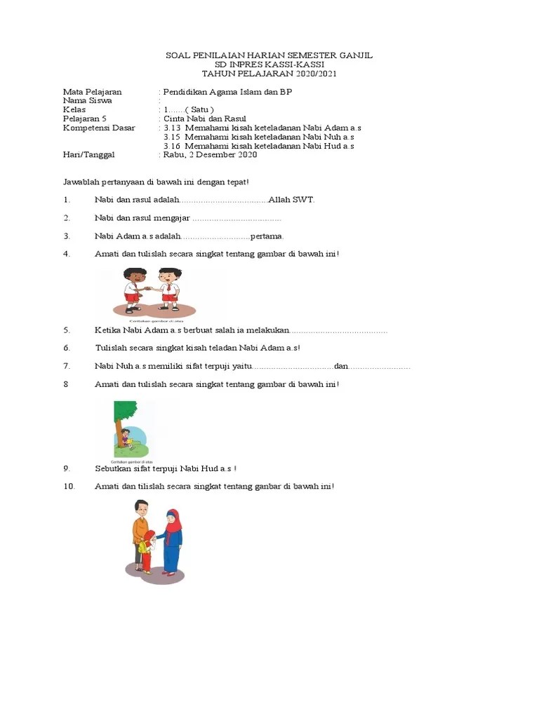 Soal PH Pai 5 KLS 1 | PDF