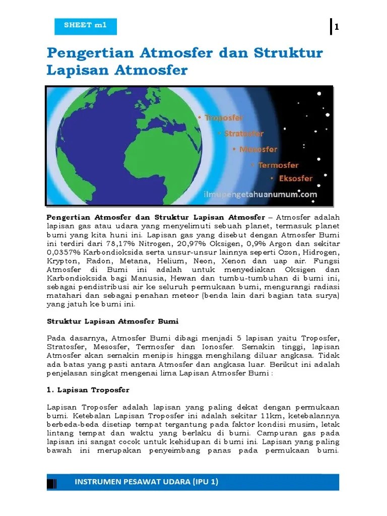 FA XII KPU IPU1 Materi STruklap Atmosfer | PDF