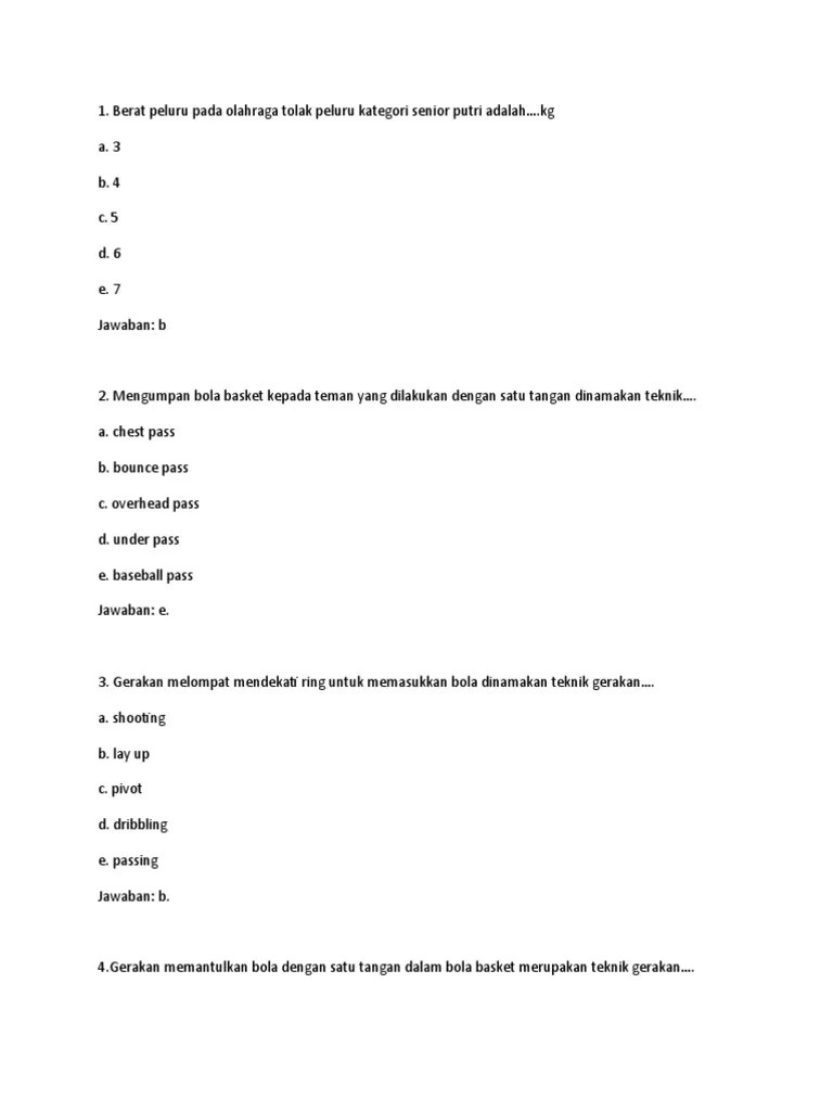 soal penjas xi 2021 | PDF