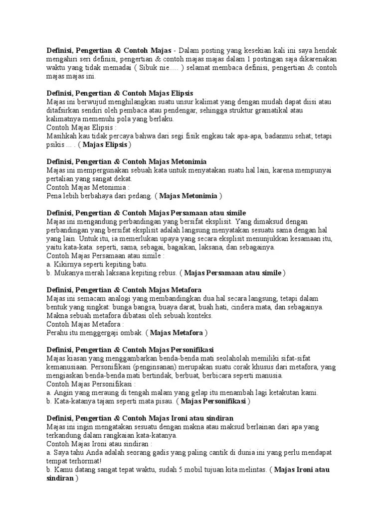 Majas Litotes Dan Contohnya - Contoh Resource