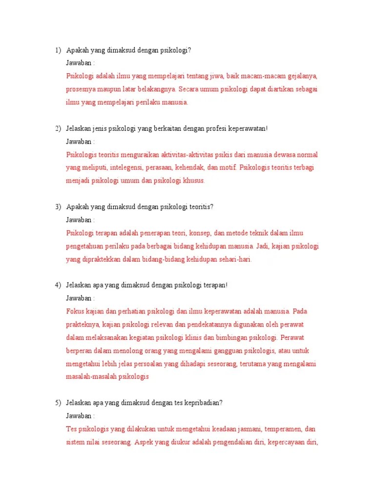 soal psikologi | PDF