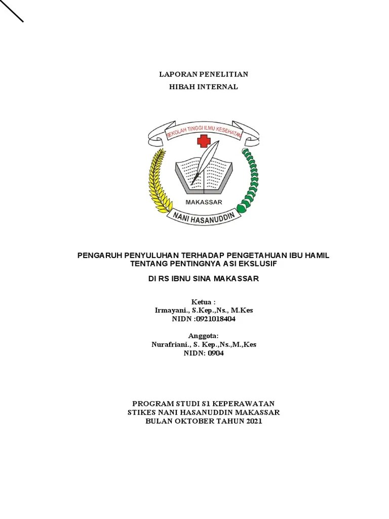 Laporan Penelitian Pengaruh Penyuluhan Terhadap Pengetahuan Ibu Hamil  Tentang Pentingnya Asi Ekslusif | PDF
