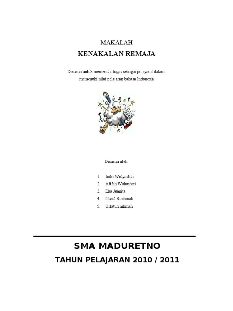 Makalah Kenakalan Remaja