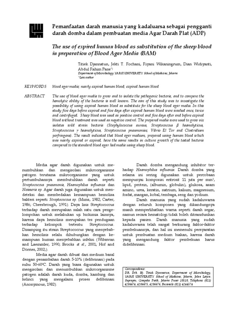 104895 ID Pemanfaatan Darah Manusia Yang Kadaluars | PDF