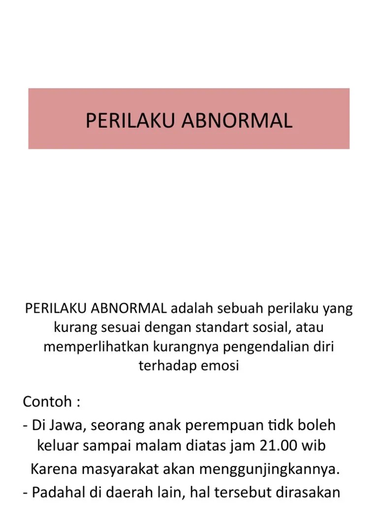 2.2. PERILAKU ABNORMAL | PDF