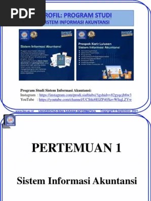 Program Studi Sistem Informasi Akuntansi:: Instagram: Youtube | PDF
