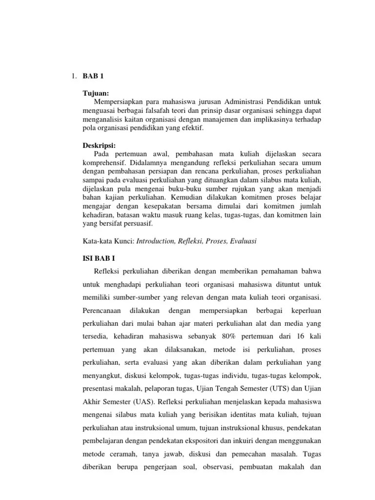 BAHAN AJAR Teori Organisasi | PDF