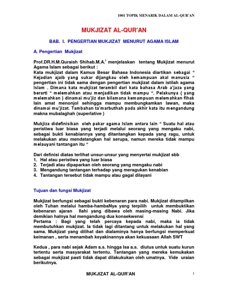 003.mukjizat Al - Quran | PDF