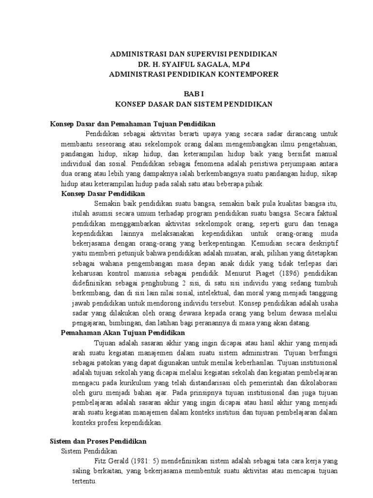Administrasi Dan Supervisi Pendidikan Newwwwww | PDF