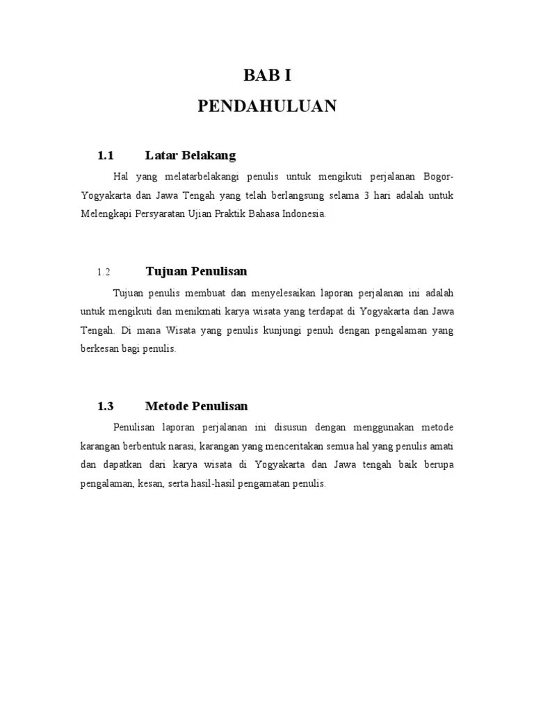 Contoh Laporan Perjalanan Study Tour Ke Yogyakarta – Dengan