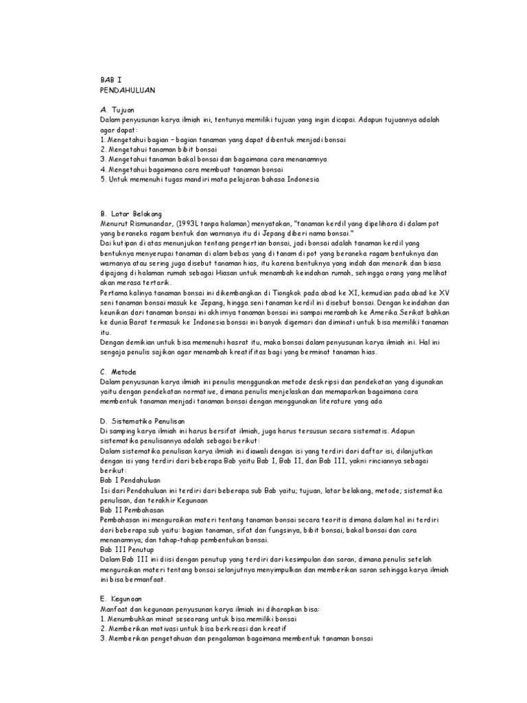 Contoh KARYA ILMIAH Biologi | PDF