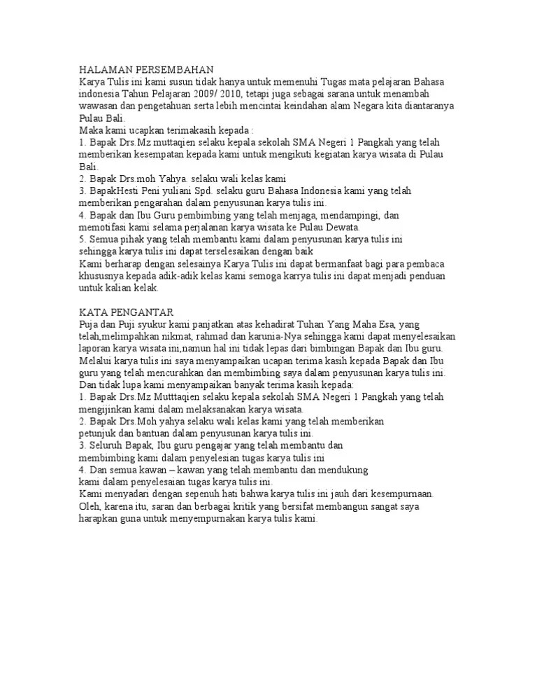 Contoh Motto Dan Persembahan Laporan Prakerin – Lakaran