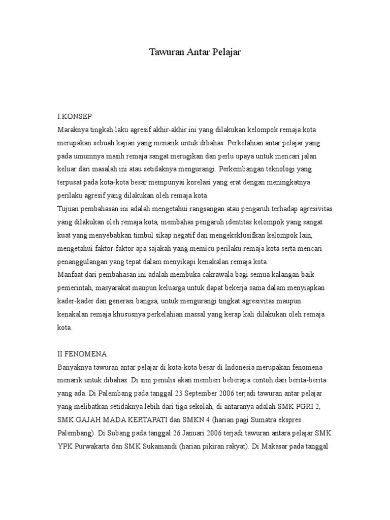Contoh Teks Diskusi Anti Tawuran Beserta Strukturnya - Berbagi Struktur