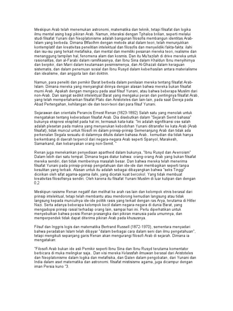 Falsafah Arab Islam | PDF