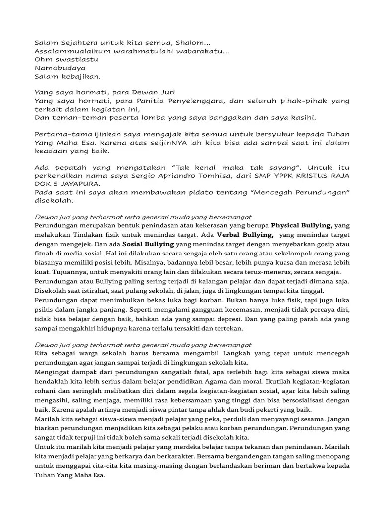Pengertian Peran Pendidikan Dalam Mencegah Perundungan Di Sekolah