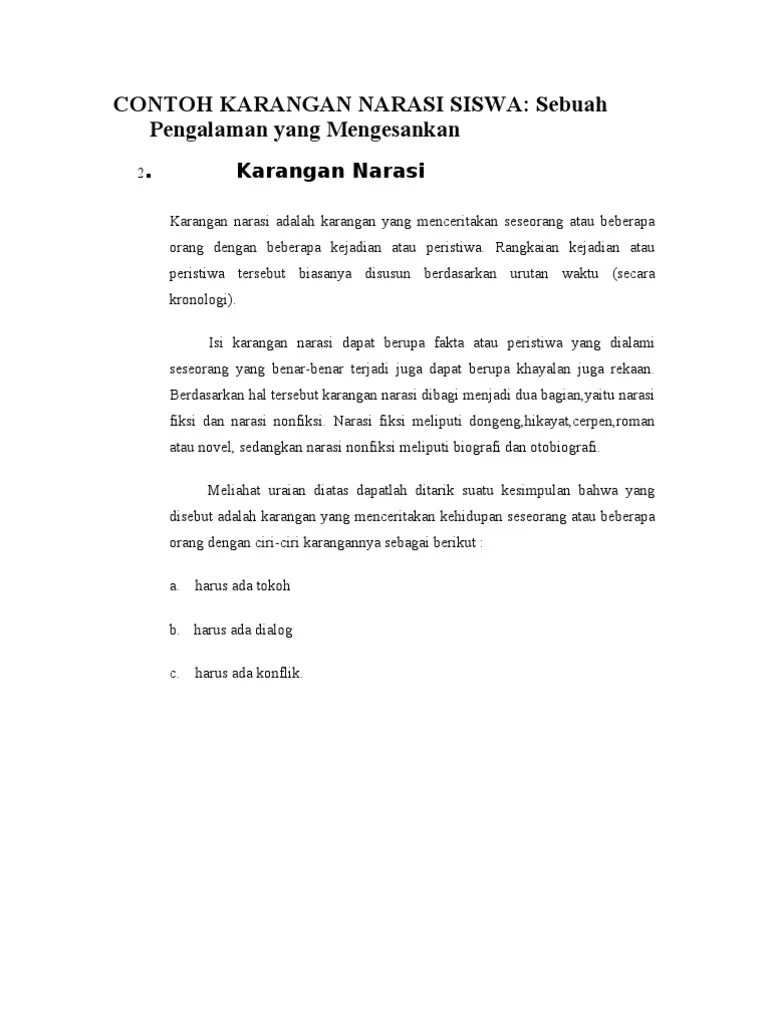 CONTOH KARANGAN NARASI DLL | PDF