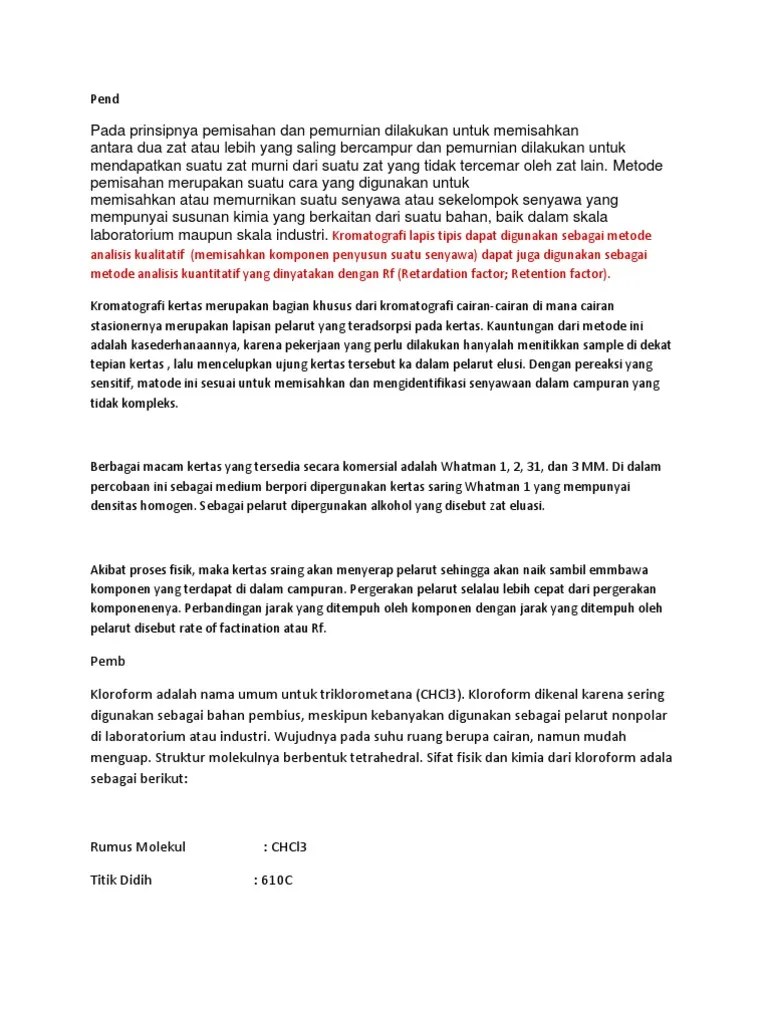 Kloroform Adalah Nama Umum Untuk Triklorometana | PDF