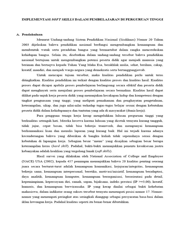 Pengertian Pendidikan Seni Dalam Pengembangan Soft Skills