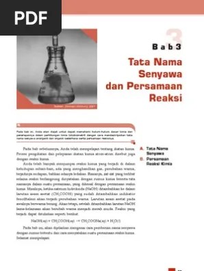 Tata Nama Senyawa Dan Persamaan Reaksi | PDF